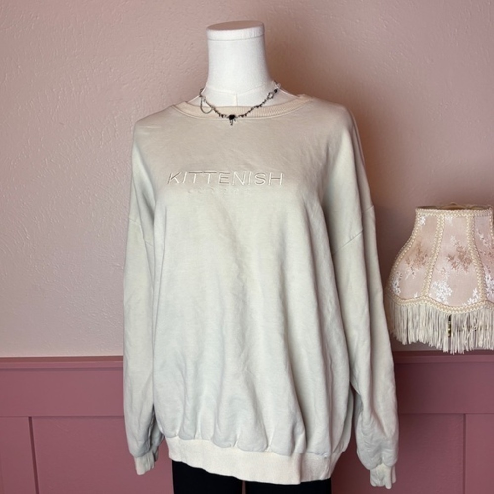 kitten cat cute cozy sweatshirt
kittenish
sz large
cream